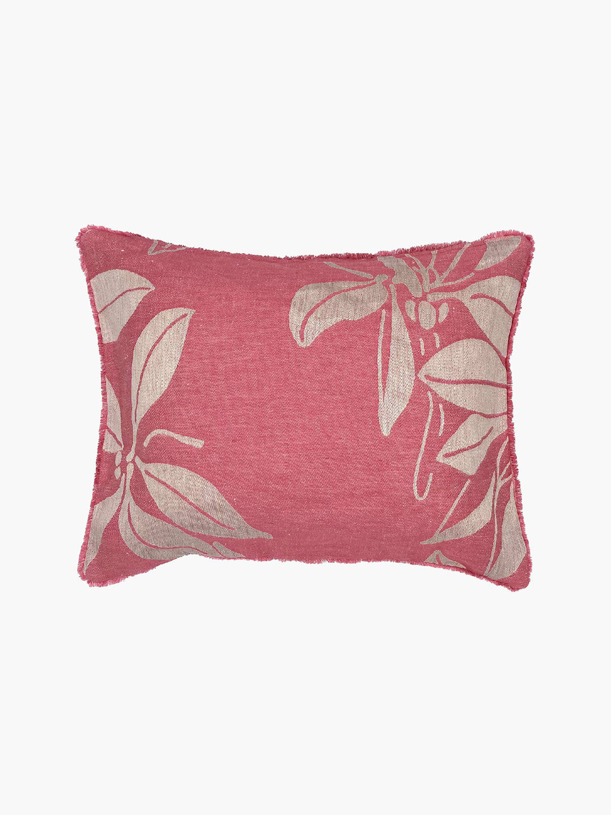 Cushion Cover With Recovered Fringe 45 x 30 | Guava