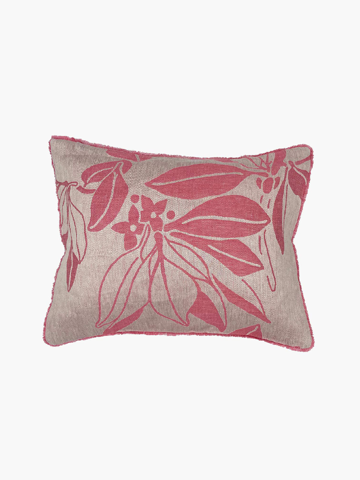 Cushion Cover With Recovered Fringe 45 x 30 | Guava