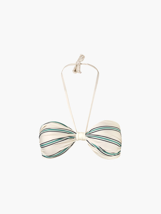 Maria Top | Aqua Stripes