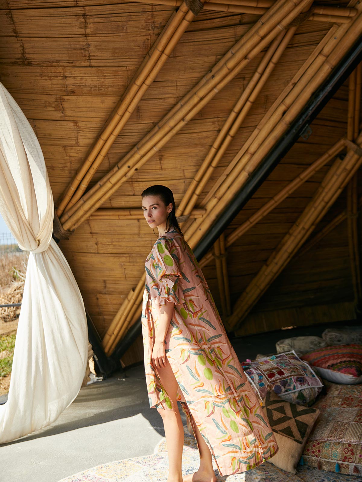 Agua Alta Linen Dress | Rose Mangos Agua Alta Linen Dress | Rose Mangos