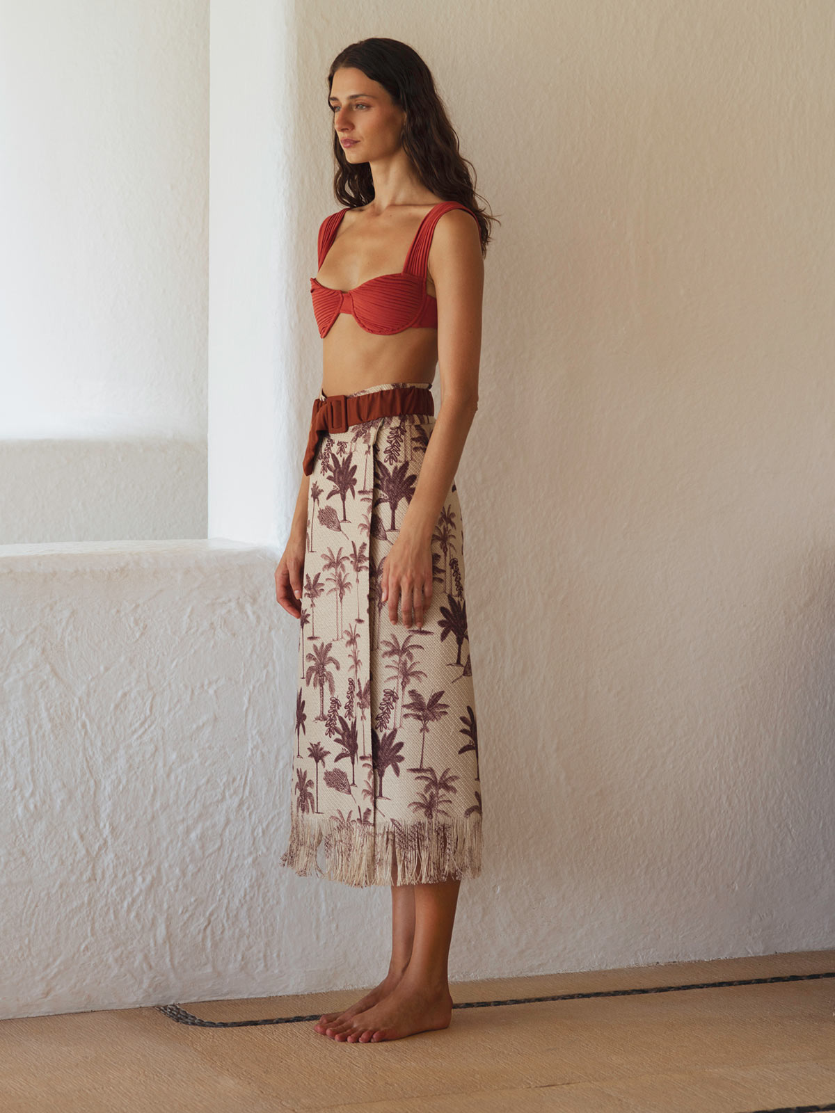 Ruched Belt | Brown Ruched Belt | Brown