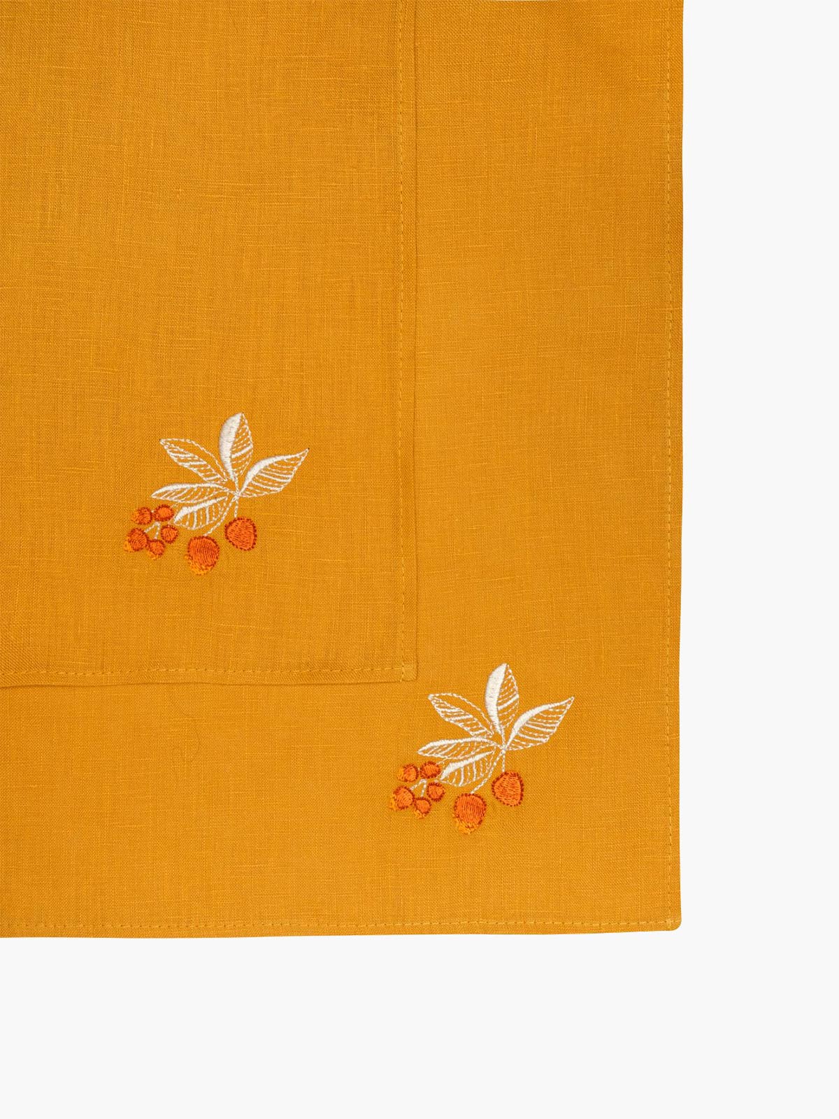 Embroidered Linen Napkins | Chontaduro Fruit