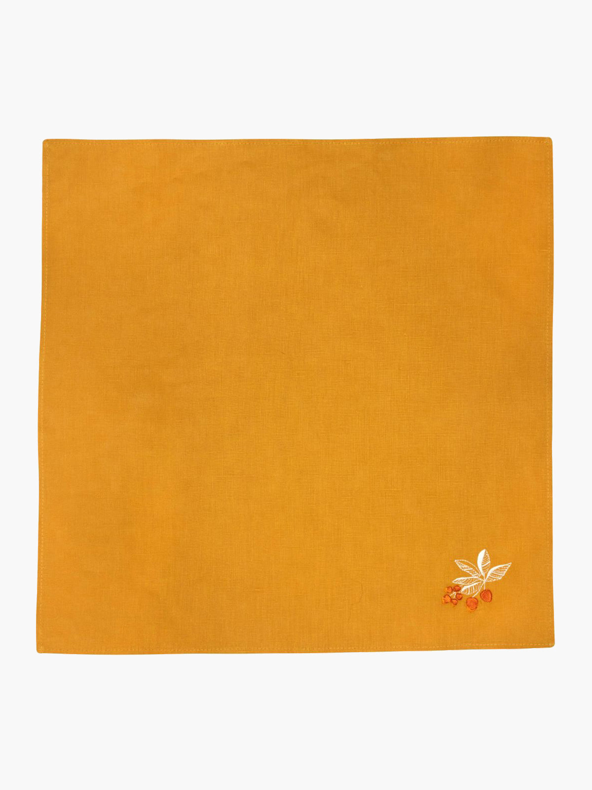 Embroidered Linen Napkins | Chontaduro Fruit Embroidered Linen Napkins | Chontaduro Fruit