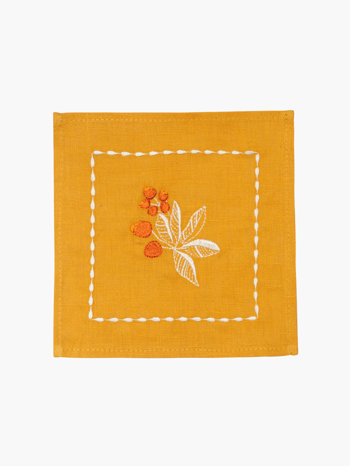 Embroidered Cocktail Napkins | Chontaduro Fruit Embroidered Cocktail Napkins | Chontaduro Fruit