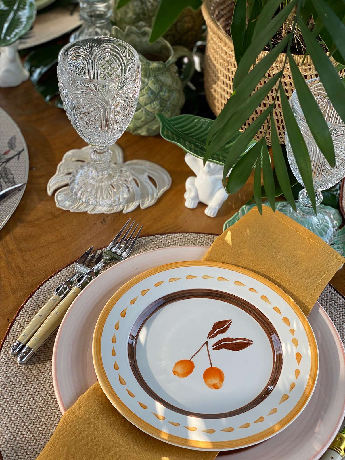 Hand Painted Salad Plate | Chontaduro Hand Painted Salad Plate | Chontaduro