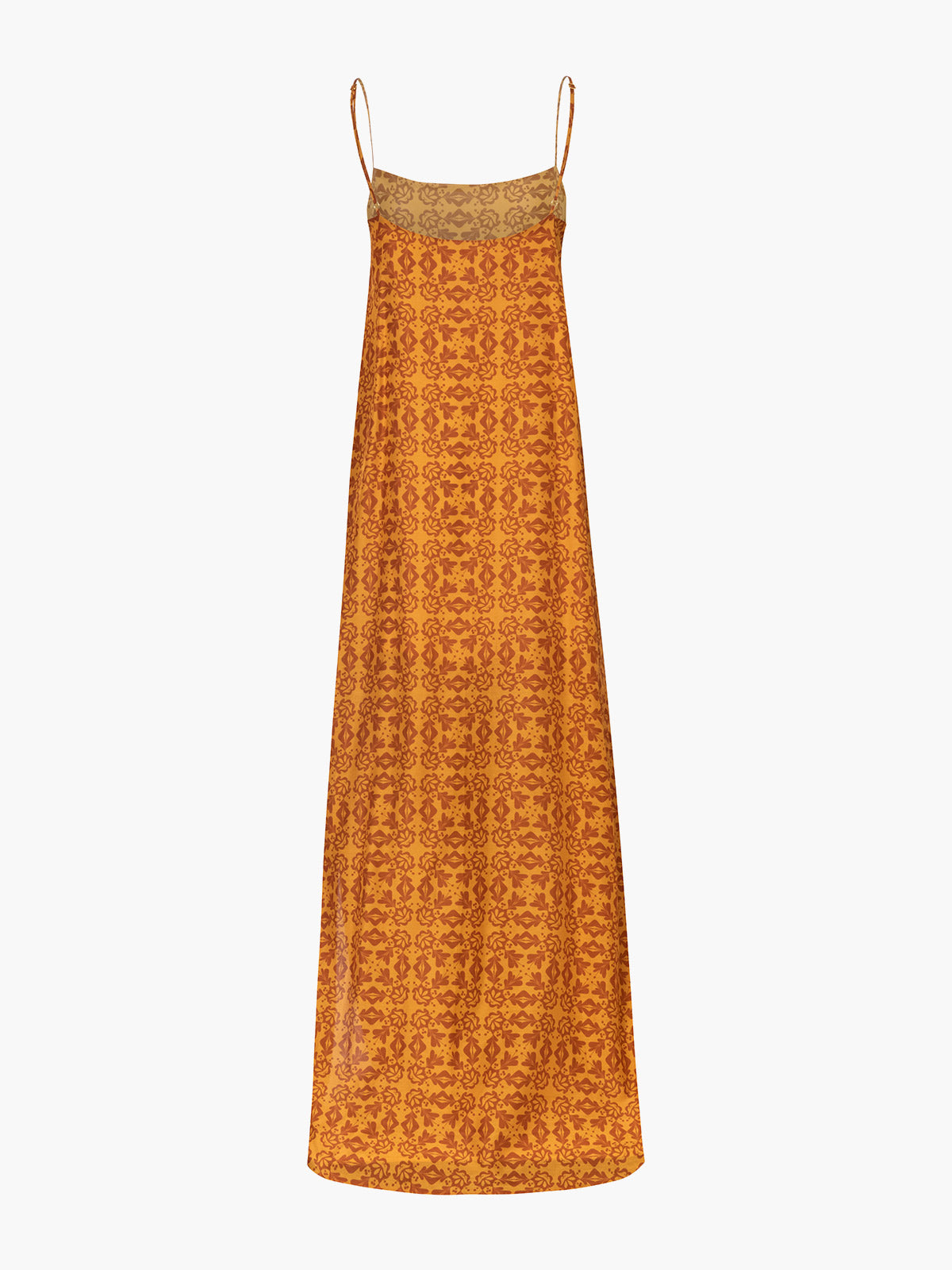 Copa del Sol Cotton-Silk Maxi Dress | Mustard Arabesque Copa del Sol Cotton-Silk Maxi Dress | Mustard Arabesque