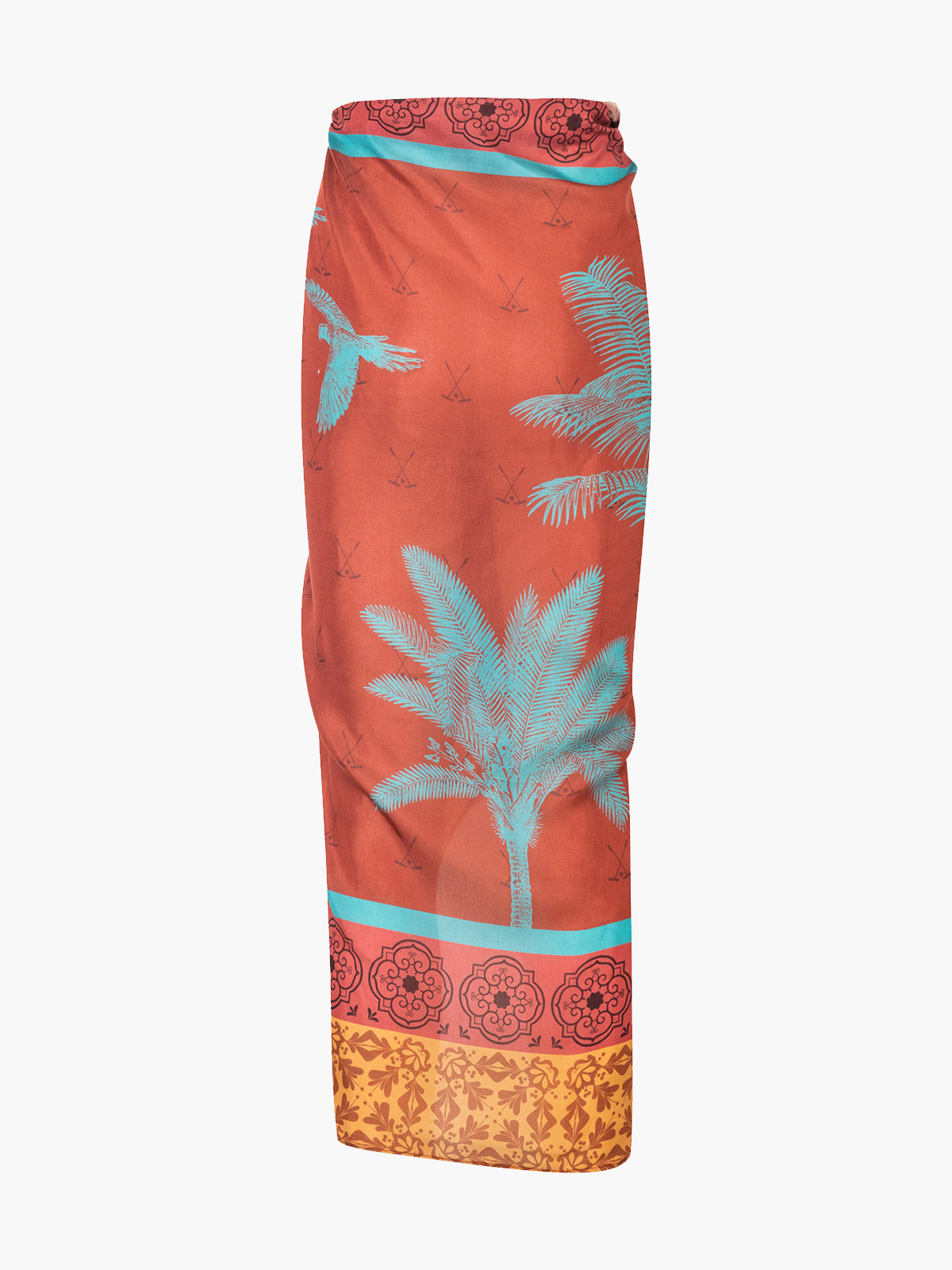De La Falaise Cotton-Silk Sarong | Terracota Palms De La Falaise Cotton-Silk Sarong | Terracota Palms