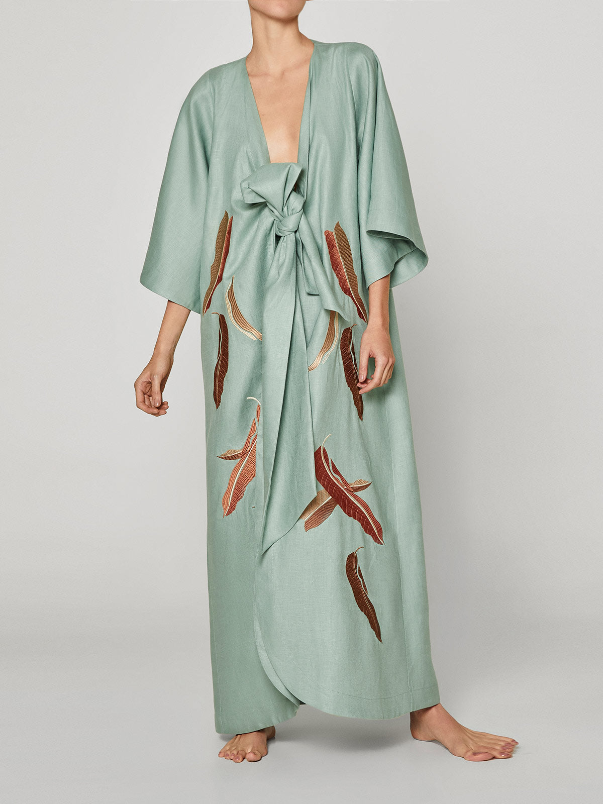 Frida Linen Kaftan | Mint Frida Linen Kaftan | Mint