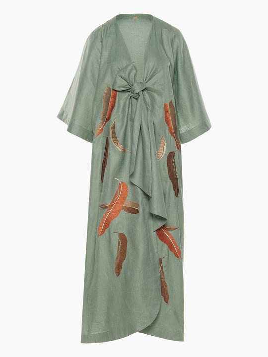 Frida Linen Kaftan | Mint