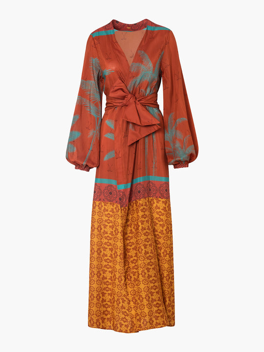 Herradura Cotton-Silk Maxi Dress | Terracota Palms
