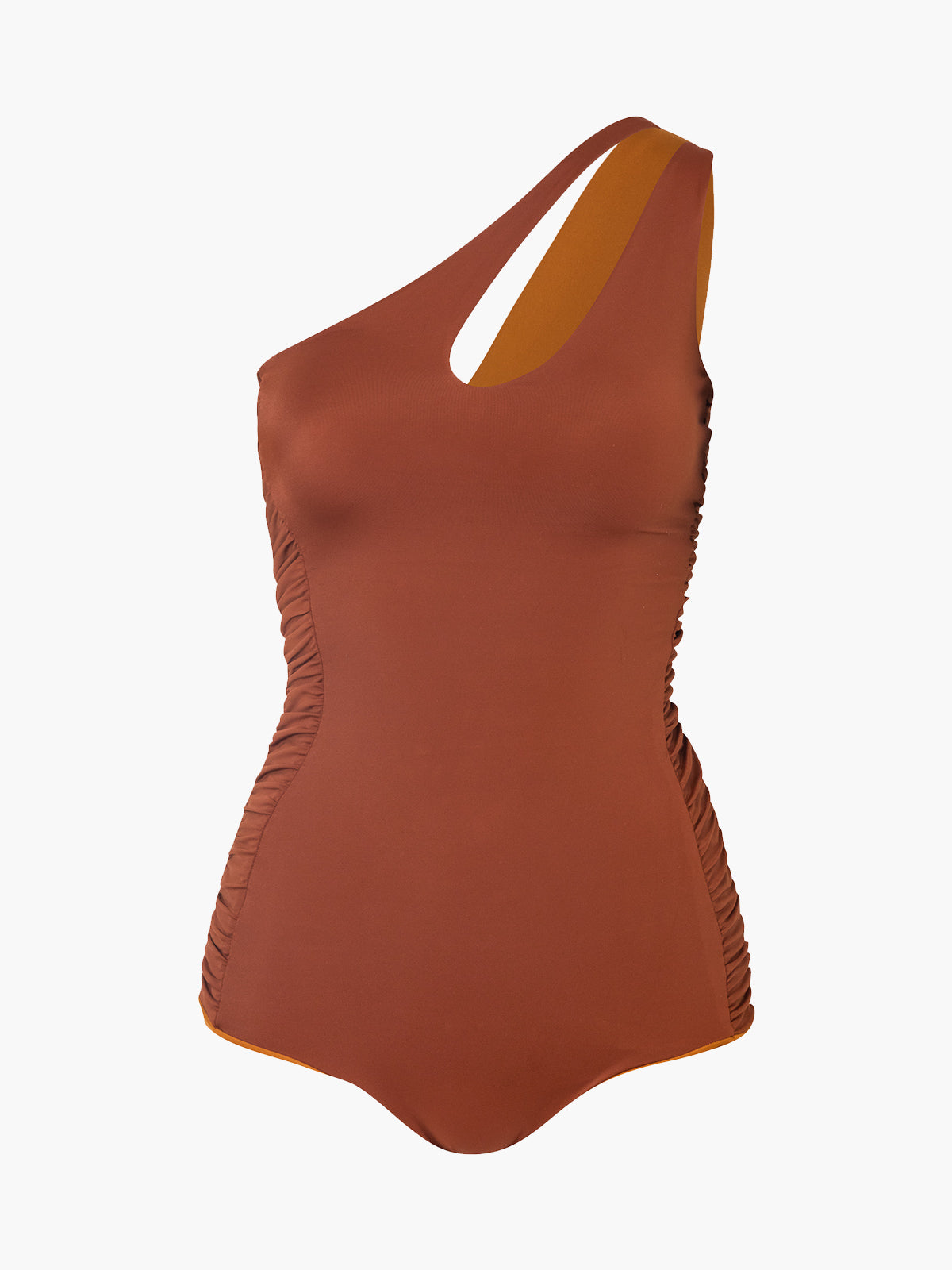 Jeanne Bare One Piece | Brown/Mustard Jeanne Bare One Piece | Brown/Mustard