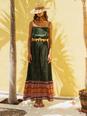 La Polera Silk Maxi Dress | Green Mallets La Polera Silk Maxi Dress | Green Mallets