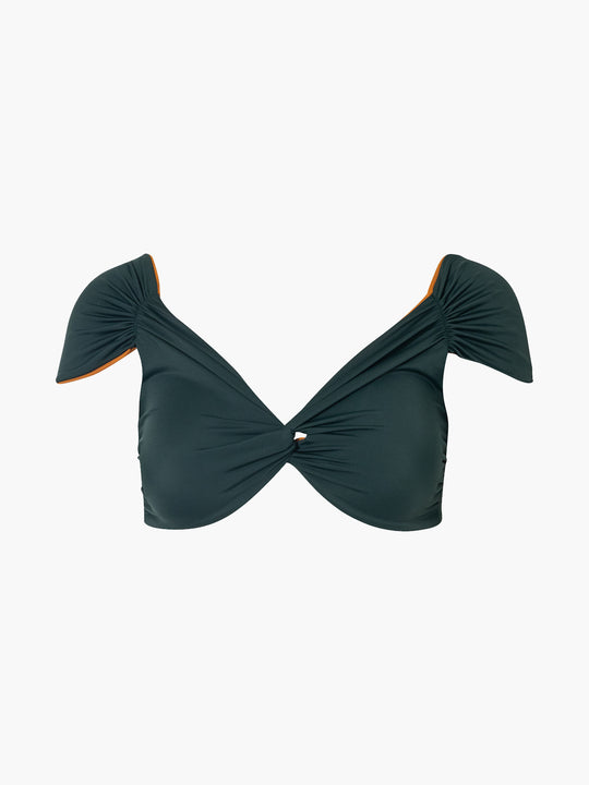 Niche Top | Dark Green/Mustard