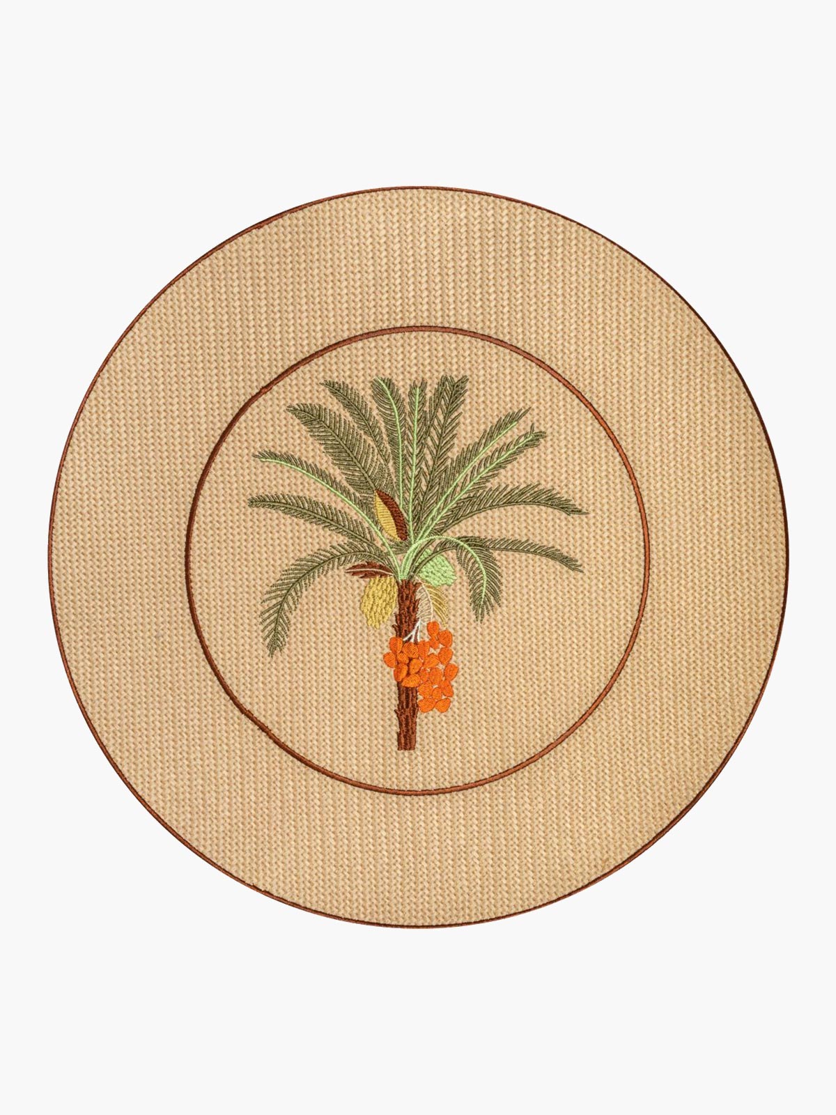 Embroidered Placemats | Palm Trees Embroidered Placemats | Palm Trees