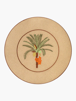 Embroidered Placemats | Palm Trees Embroidered Placemats | Palm Trees