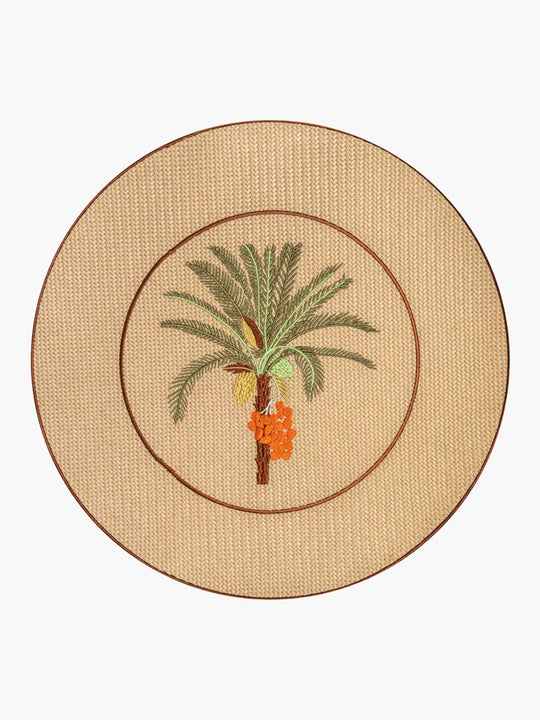 Embroidered Placemats | Palm Trees
