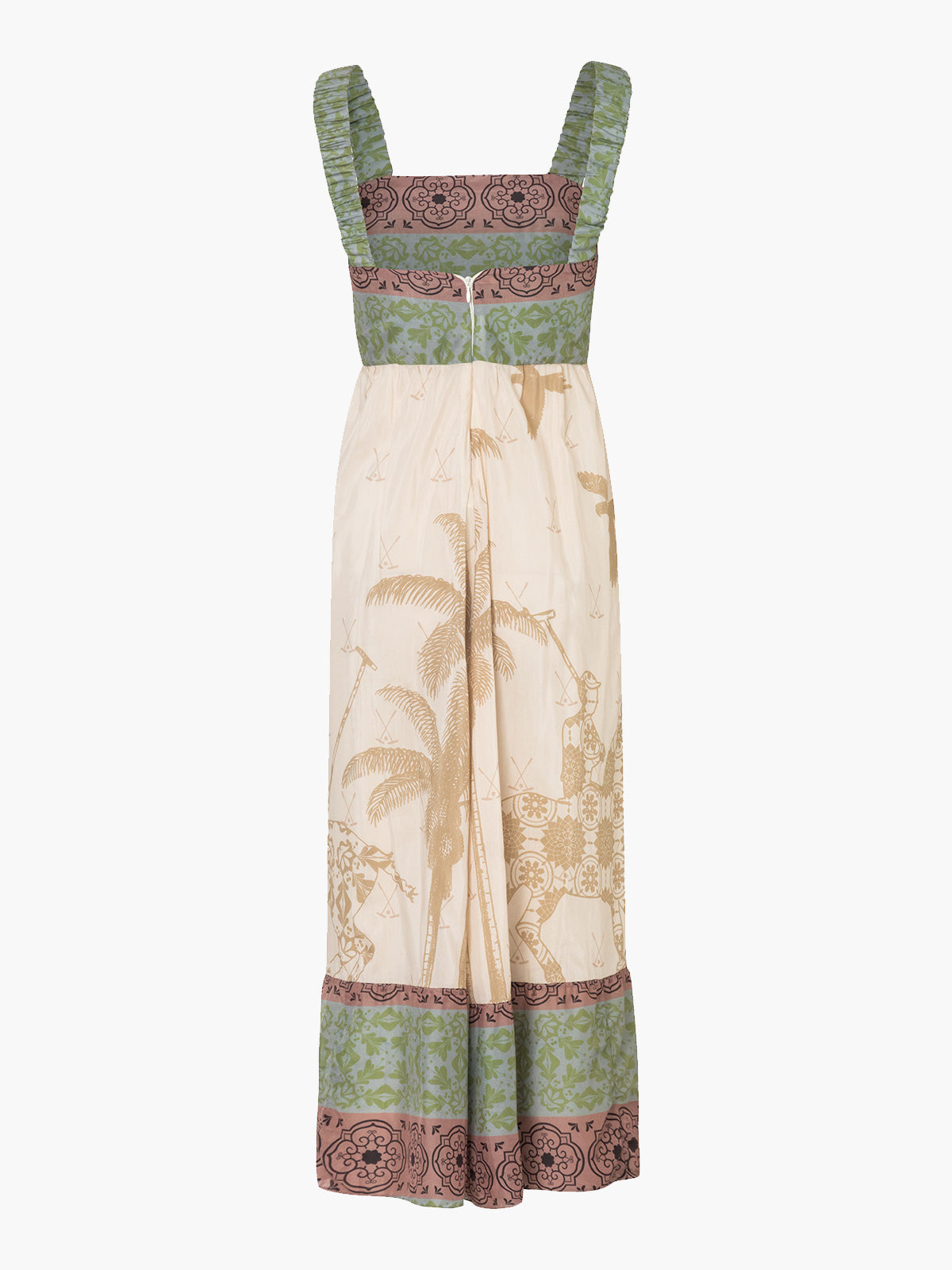 Sol de Occidente Cotton-Silk Midi Dress | Ivory Palms Sol de Occidente Cotton-Silk Midi Dress | Ivory Palms