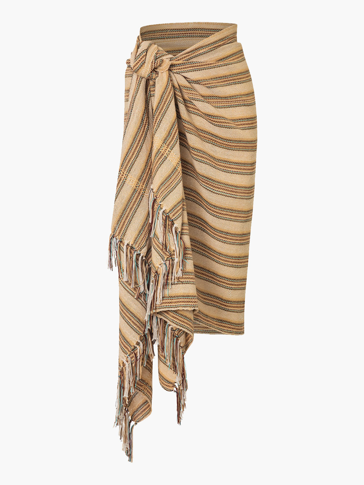 Tardes de Polo Skirt | Beige Stripes Tardes de Polo Skirt | Beige Stripes