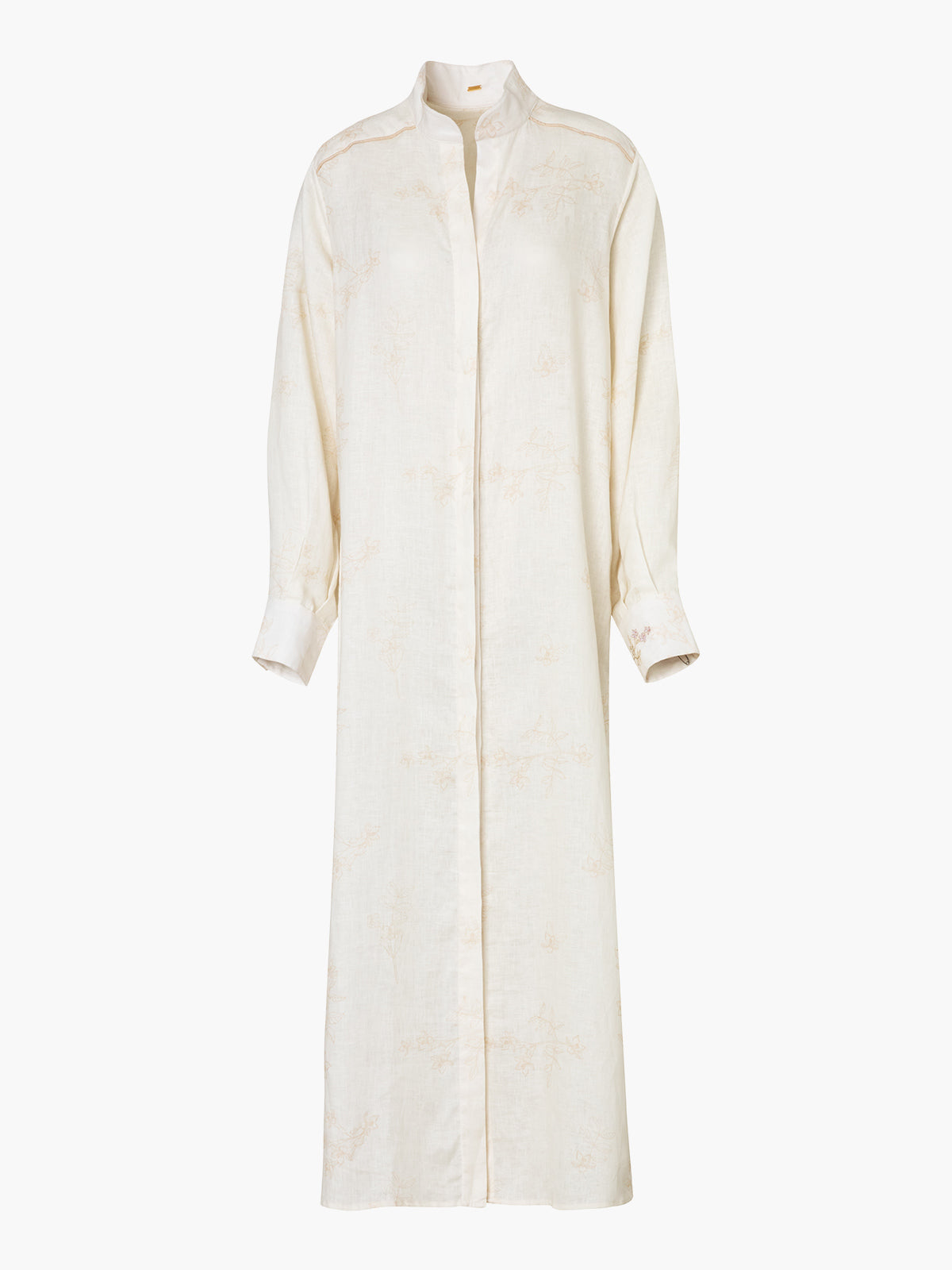 Thalia Linen Shirt Maxi Dress | Ivory