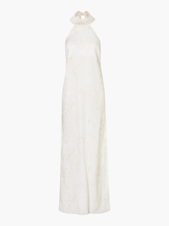 Torre del Cielo Linen Maxi Dress | Ivory