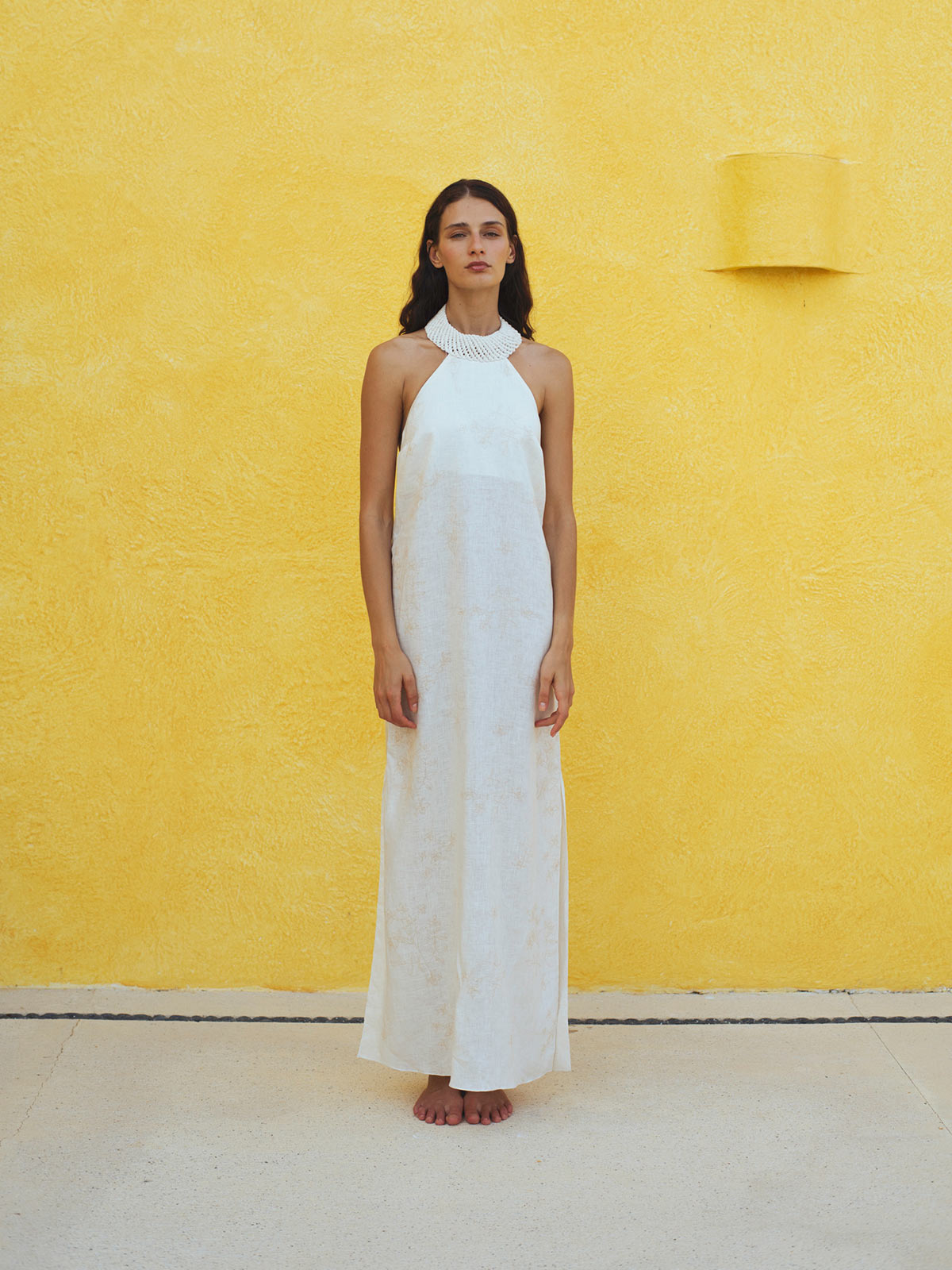 Torre del Cielo Linen Maxi Dress | Ivory Torre del Cielo Linen Maxi Dress | Ivory