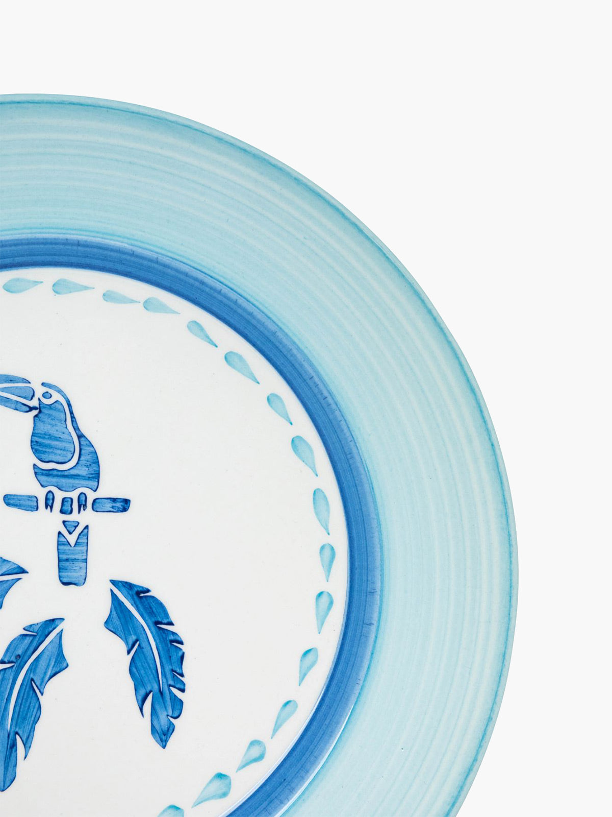 Hand Painted Dinner Plate | Blue Tucan Hand Painted Dinner Plate | Blue Tucan