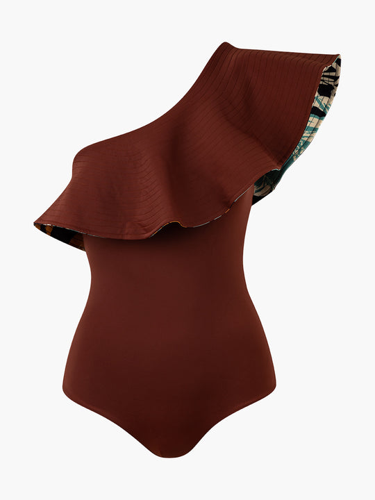 Tucan One Piece | Brown/Blue Monkeys