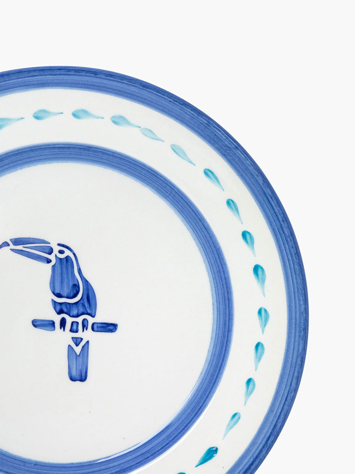 Hand Painted Salad Plate | Blue Tucan Hand Painted Salad Plate | Blue Tucan