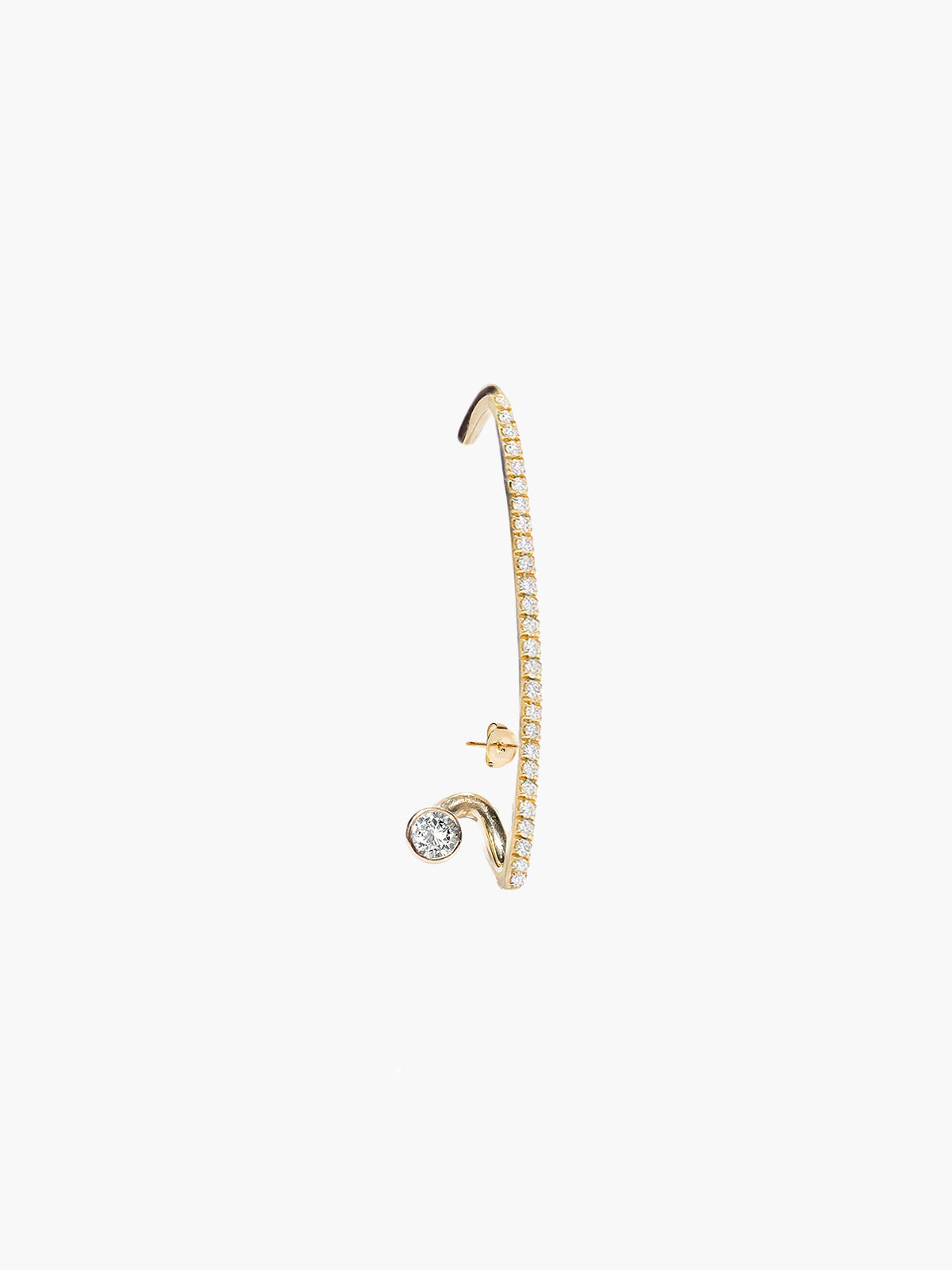 Crescendo Flare Pave Earring Crescendo Flare Pave Earring - Fashionkind