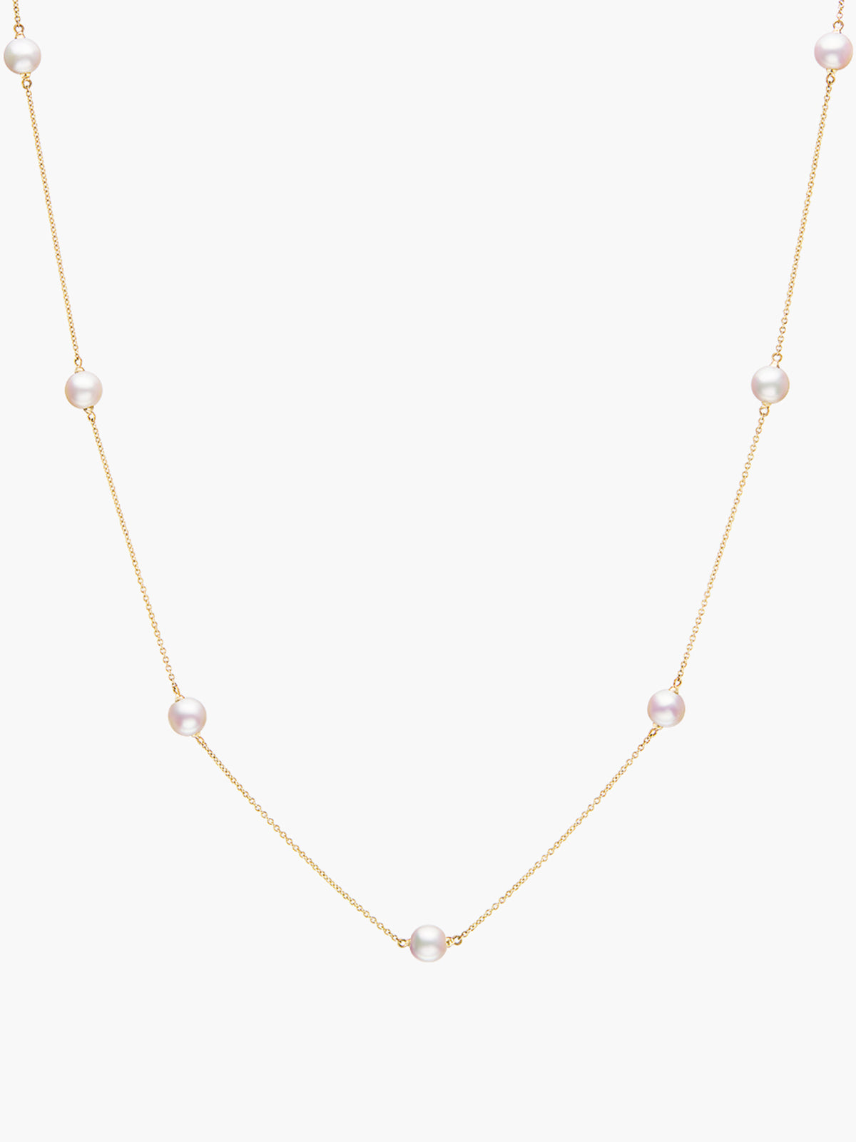 Akoya Pearl Station Necklace Akoya Pearl Station Necklace