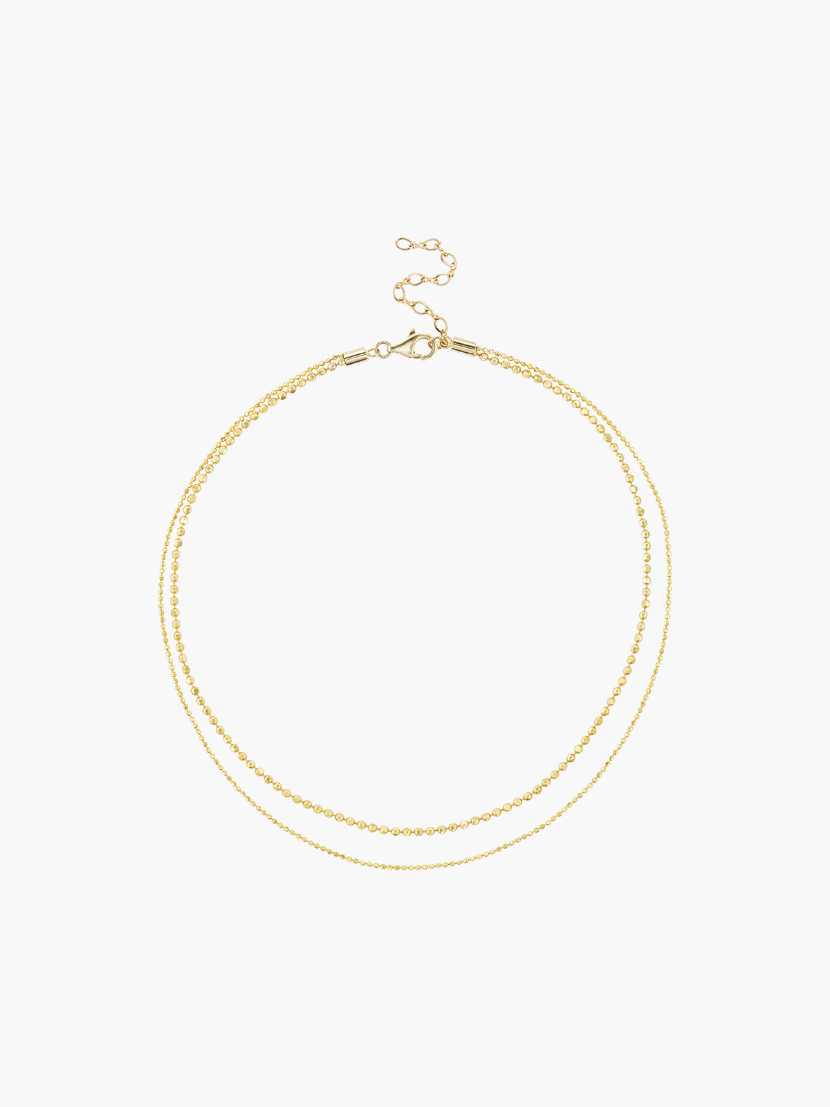 Double Diamond Bead Necklace Double Diamond Bead Necklace