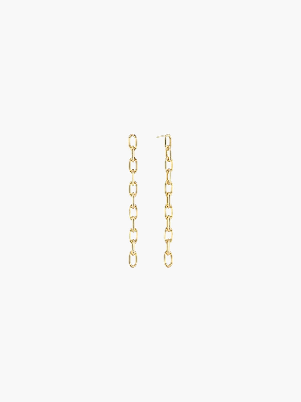 Elongated Thick Chain Link Earrings Long Elongated Thick Chain Link Earrings Long