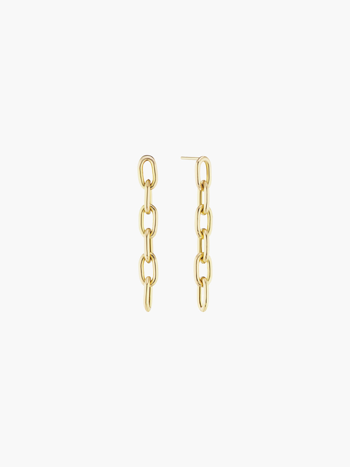 Elongated Thick Chain Link Earrings Short Elongated Thick Chain Link Earrings Short