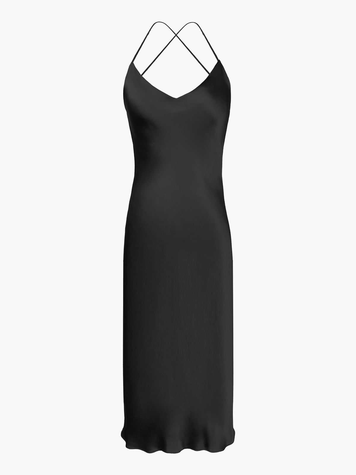 7/8 Dropper Silk Dress | Black 7/8 Dropper Silk Dress | Black
