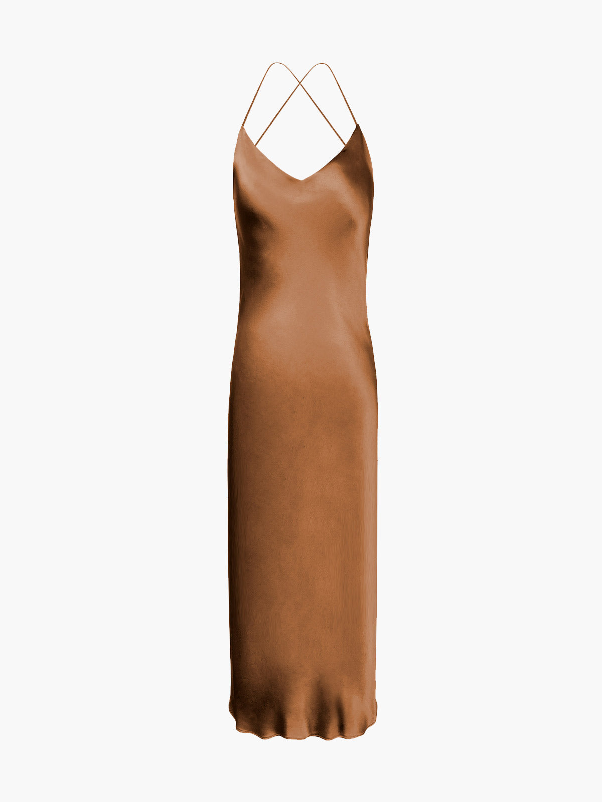 7/8 Triangle Slip Dress | Walnut