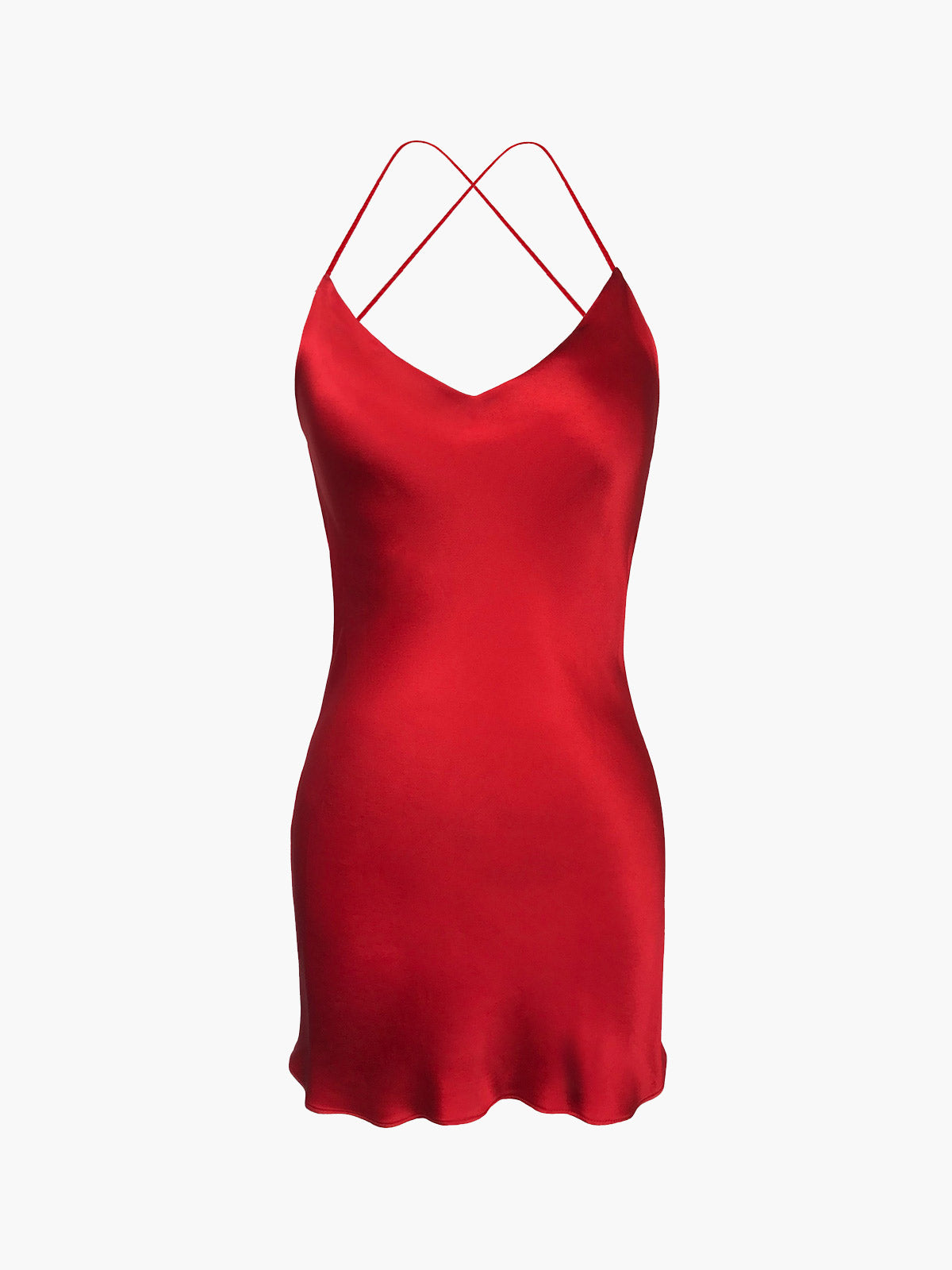 Dropper Silk Dress | Crimson