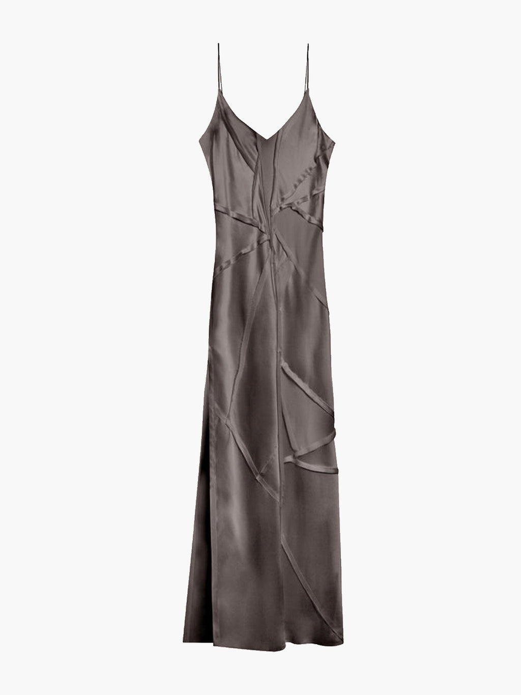 Elongated Recycled Dress with Slit | Ash