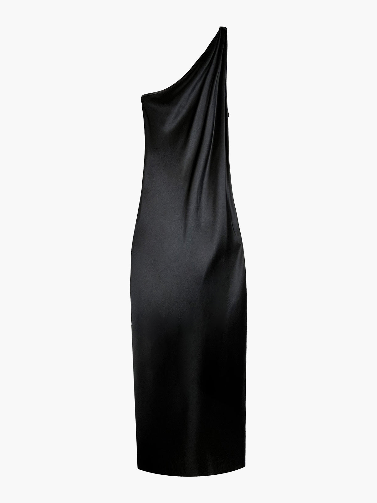 Single Shoulder Cone Dress | Black