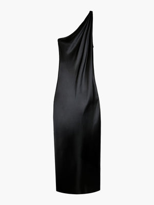 Single Shoulder Cone Dress | Black Single Shoulder Cone Dress | Black