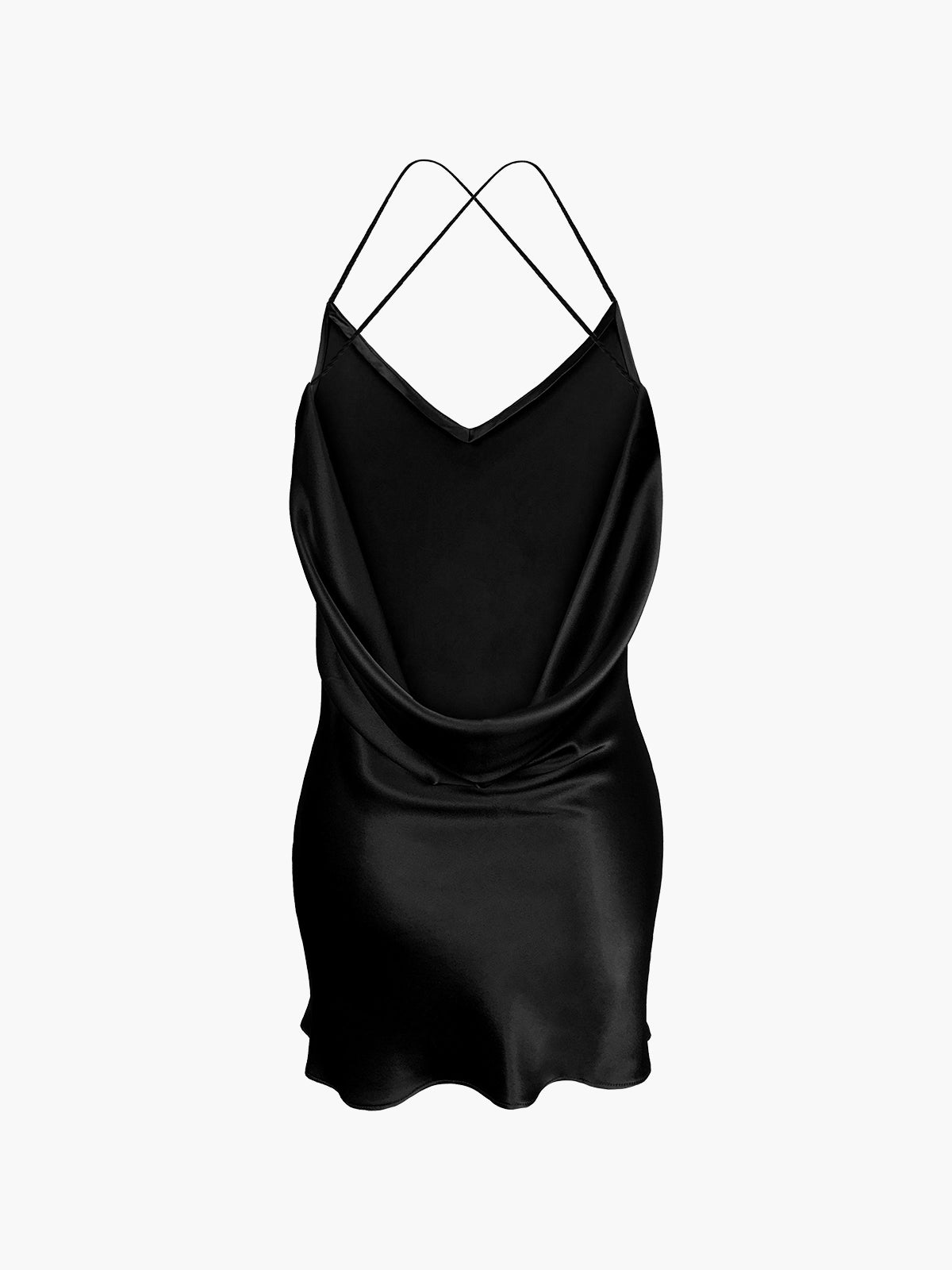 Dropper Silk Slip Dress | Black Dropper Silk Slip Dress | Black