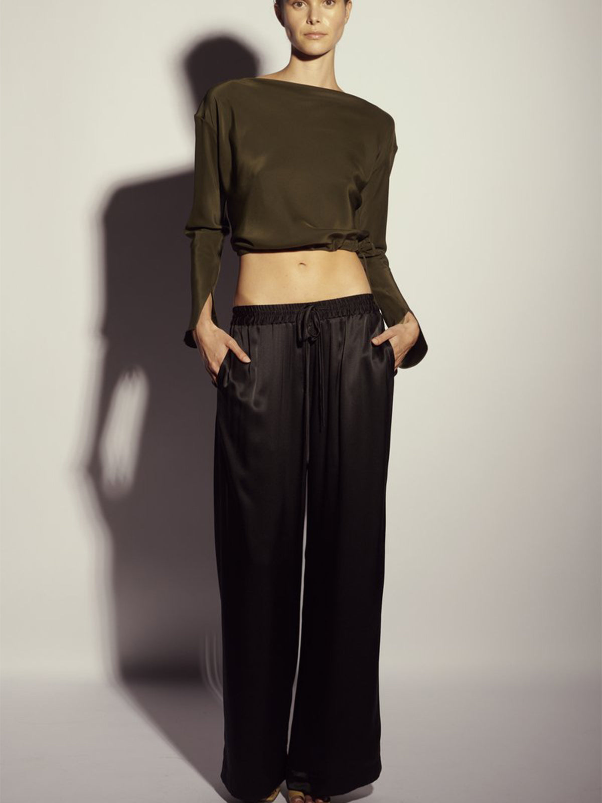 Salacia Long Sleeve Blouse | Military Salacia Long Sleeve Blouse | Military