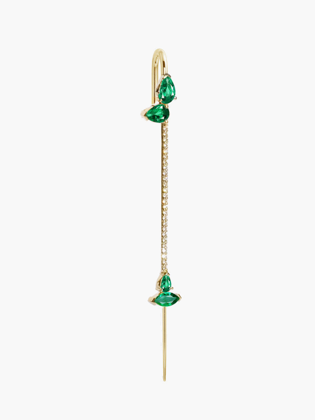 Emerald Allora Ear Pin