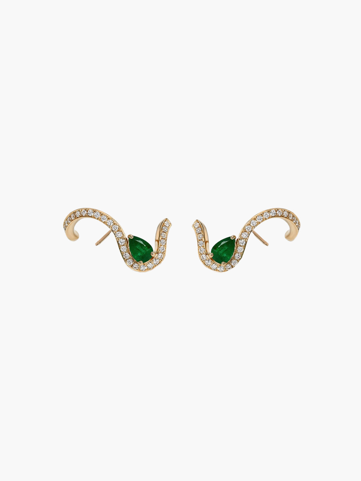 Emerald Trace Pave Earring