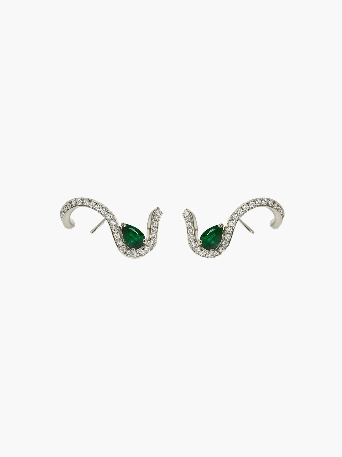 Emerald Trace Pave Earring
