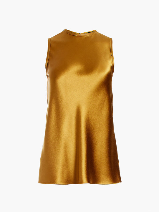 Satin Crew Neck Bias Tank | Plantation