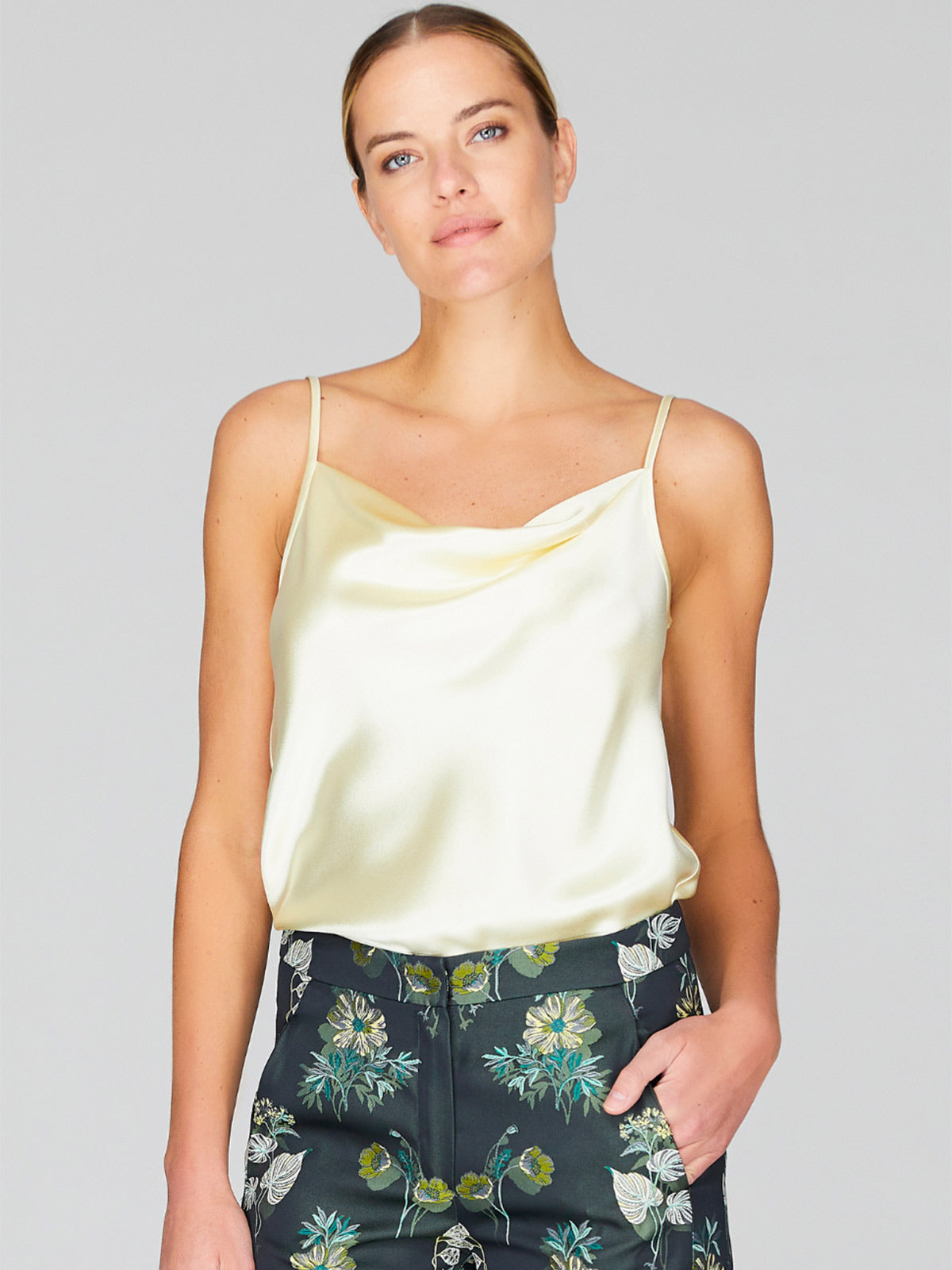 Satin Drape Front Camisole | Butter Satin Drape Front Camisole | Butter