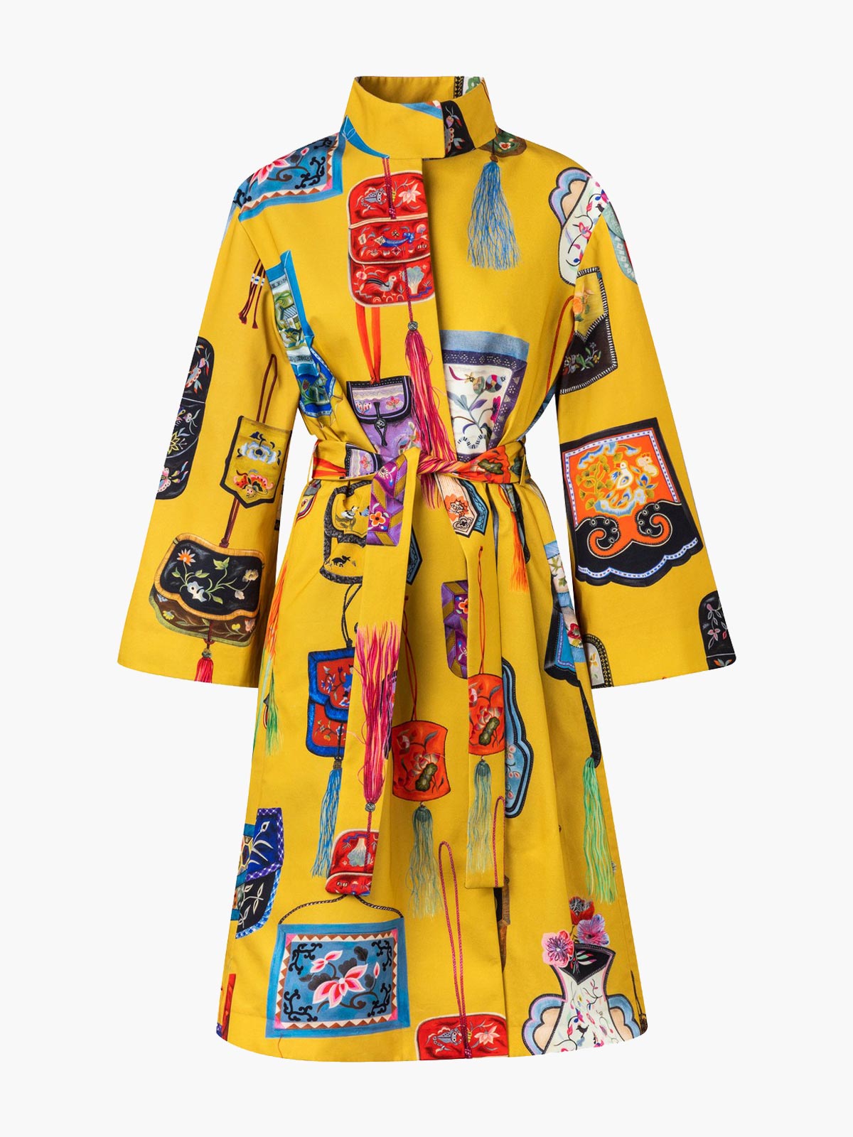 Carteras Chinas Blanca Gabardine Coat Carteras Chinas Blanca Gabardine Coat - Fashionkind