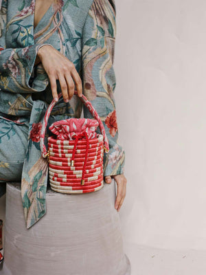 Women's shopper bag in koral recycled fabrics | Abbacino