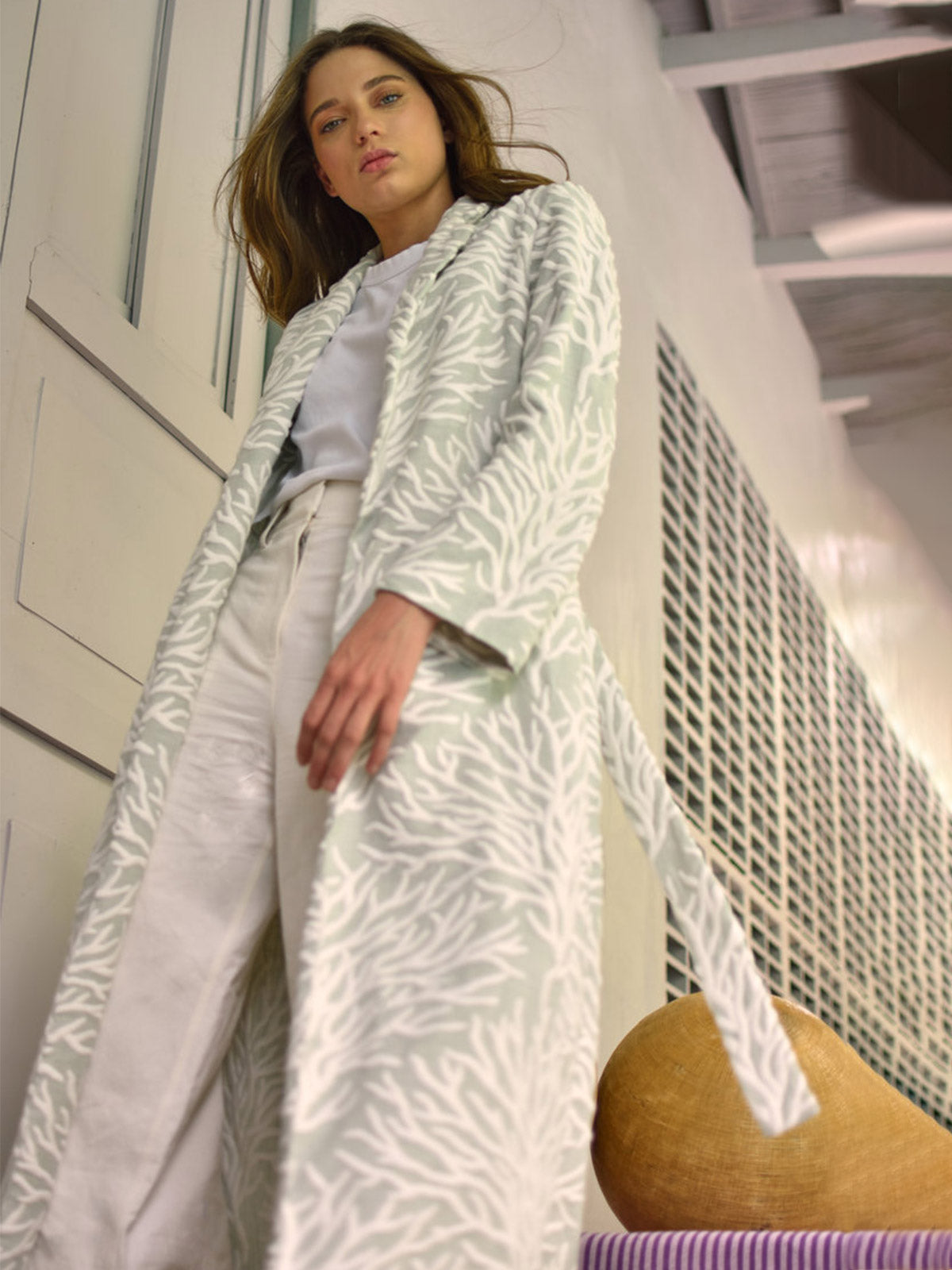 Kimono | Coral Grey Kimono | Coral Grey - Fashionkind