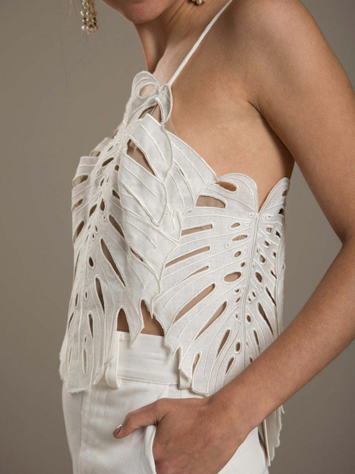 Palm Top | Ivory Palm Top | Ivory - Fashionkind